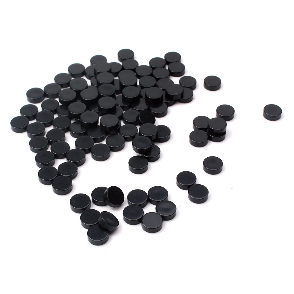 Alnicov Marcatori intarsiati a punti in acrilico nero da 300 pezzi per parti della tastiera della chitarra Diametro 6,3 mm