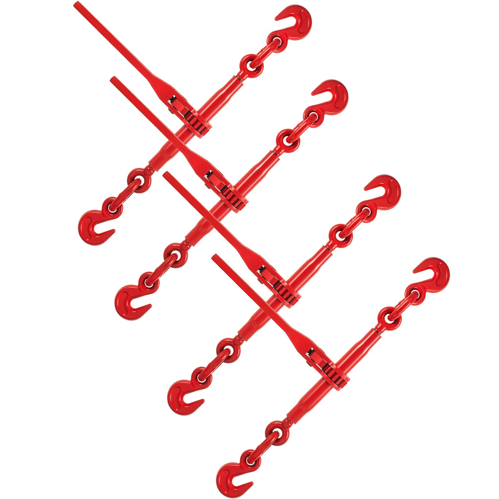 SmarketBuy Heavy Duty Ratchet Binders Fits for 3/8" - 1/2" Chain, Ratchet Chain Binder 9200 lbs Working Load Limit, Load Binder for for Securing Heavy Loads to a Truck or Flatbed Trailer-Pack of 4