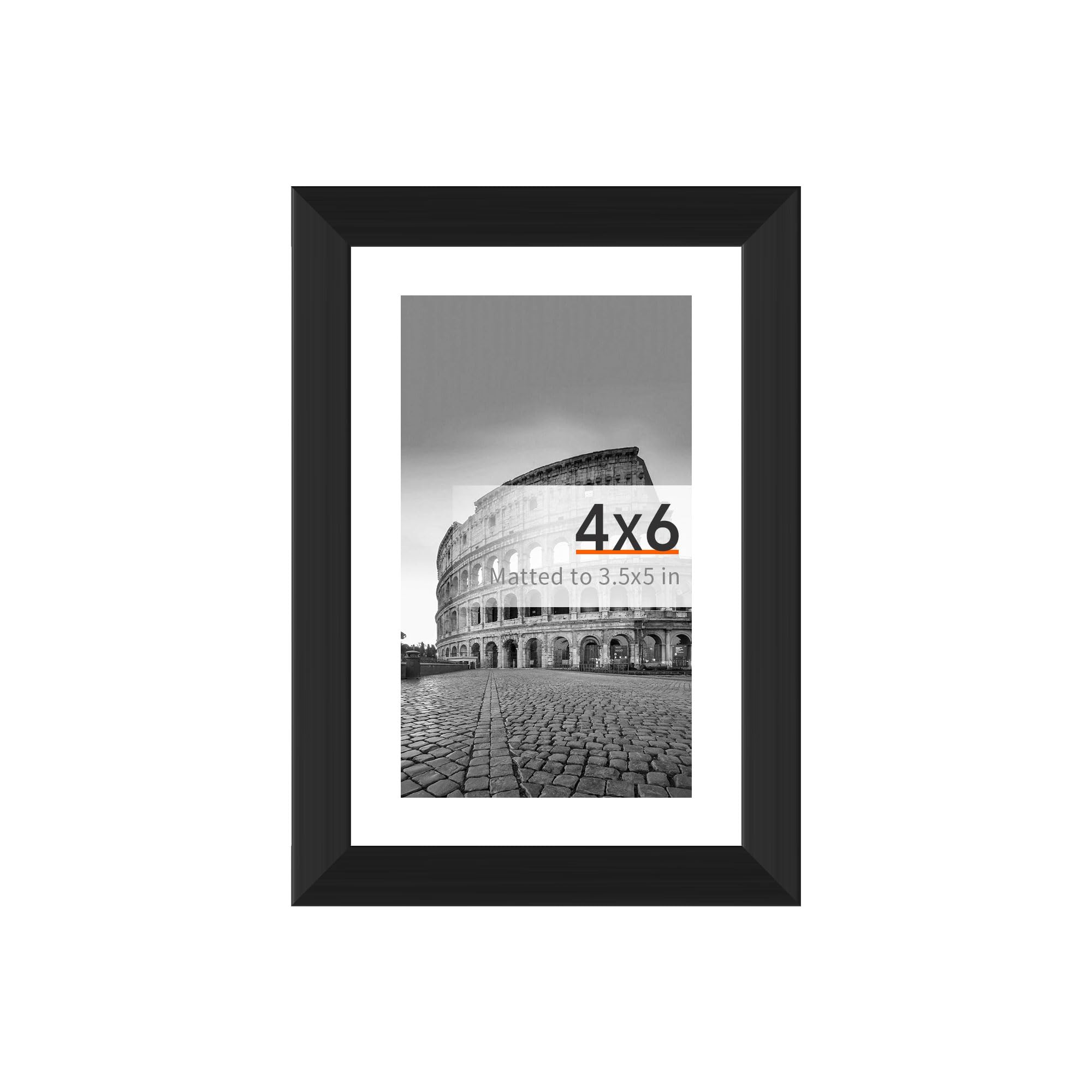 Arrow king 11x14 Black Picture Frame, Display Pictures 8x10 with Mat or 11x14 Without Mat, Wall or Tabletop Display with Stand, 1 Pack — view 8