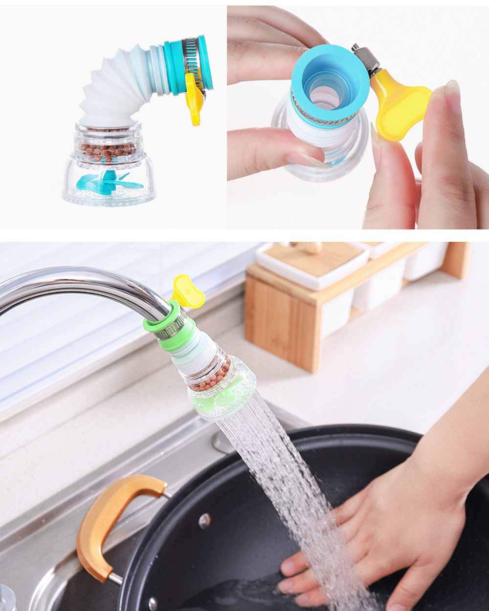 Tap Faucet Filter Purifier with Drain Sewer Dredge Device Faucet Water Filter 360 Rotating Faucet Nozzle Water Filter — view 6