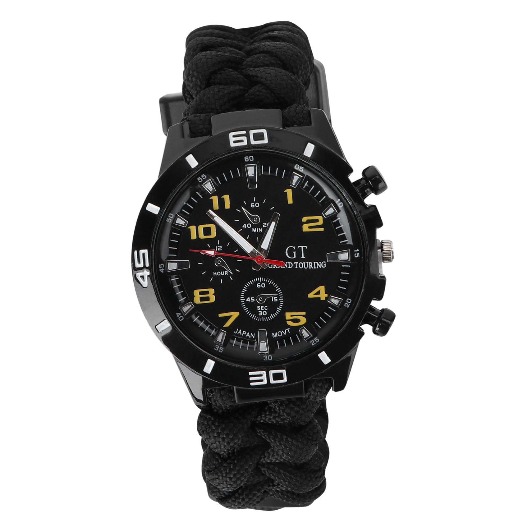 PACKOVE 3 Pezzi 3 1 Orologio Con Cinturino in Cordino Orologio Da Alpinismo 3 in 1 Con Bussola Da Esterno Orologi Da Corsa Della Bussola Cinghia Multifunzione