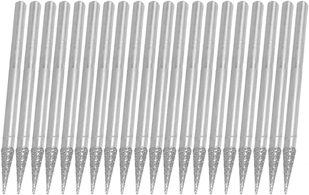 Aexit 1/12" (Abrasives) Conical Grinding Head Diamond Mounted Points (72ry686qf637) 20 Pcs