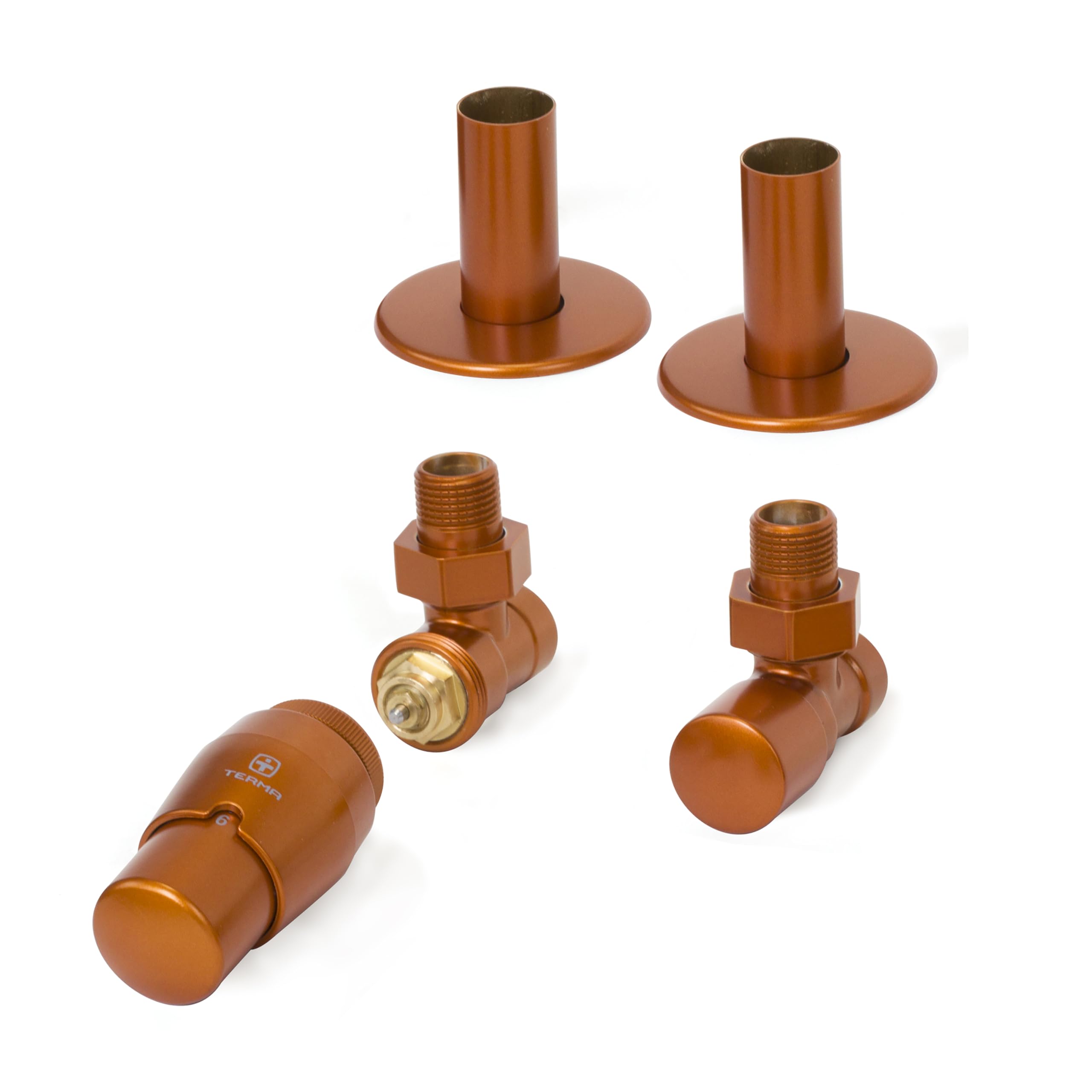 Terma Radiator Valves, True Copper