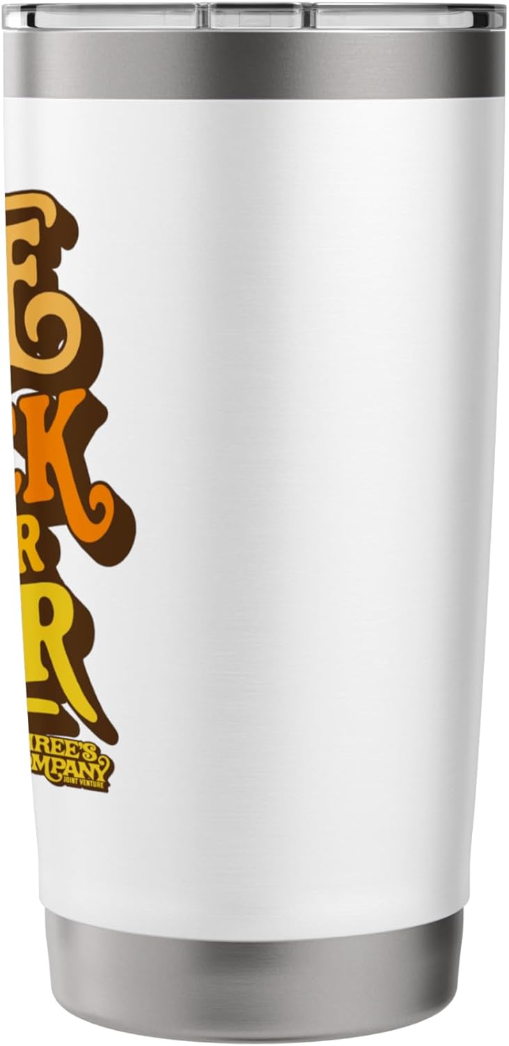 Come & Knock On Our Door Three's Company 70s-80s Typography Stainless Steel Insulated Tumbler