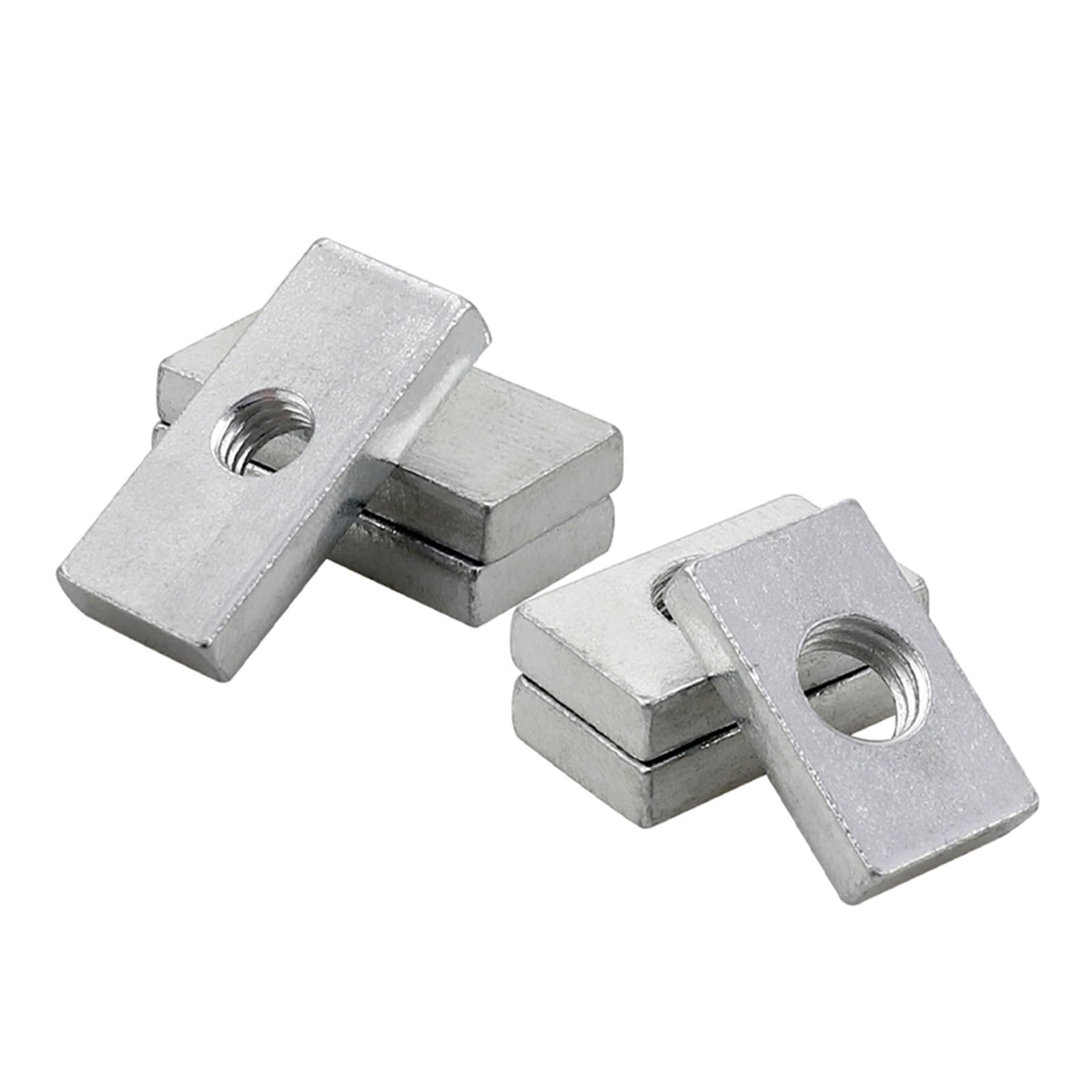 10-50 Stuks M3 M4 M5 M6 M8 Vierkante Moer Rechthoekige Noten Dunne Slider Blok Noten Koolstofstaal aluminium Profiel Accessoire (Color : 50pcs, Size : M6x24x12x2.5mm