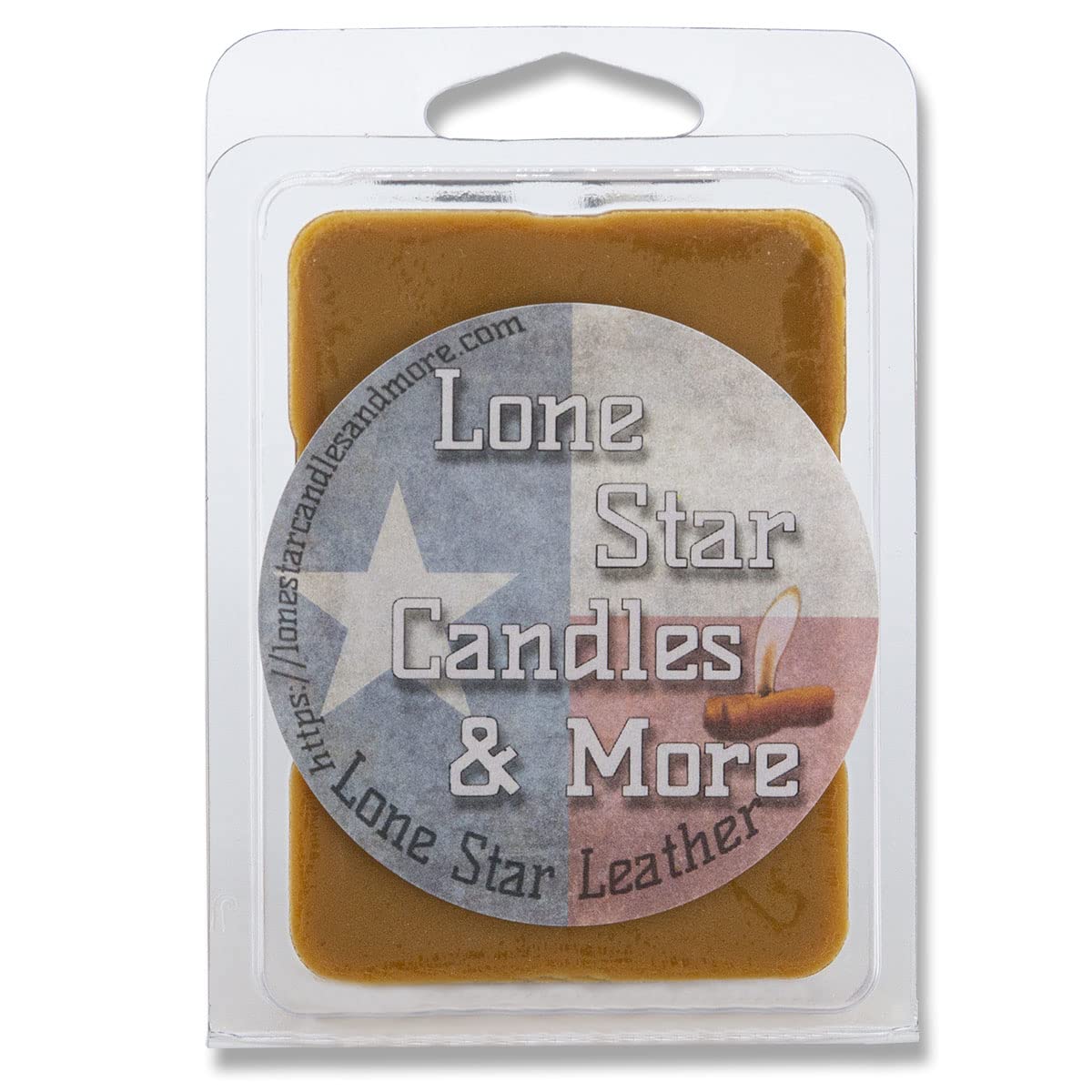 Leather Scented Premium Lone Star Candles & More's Hand