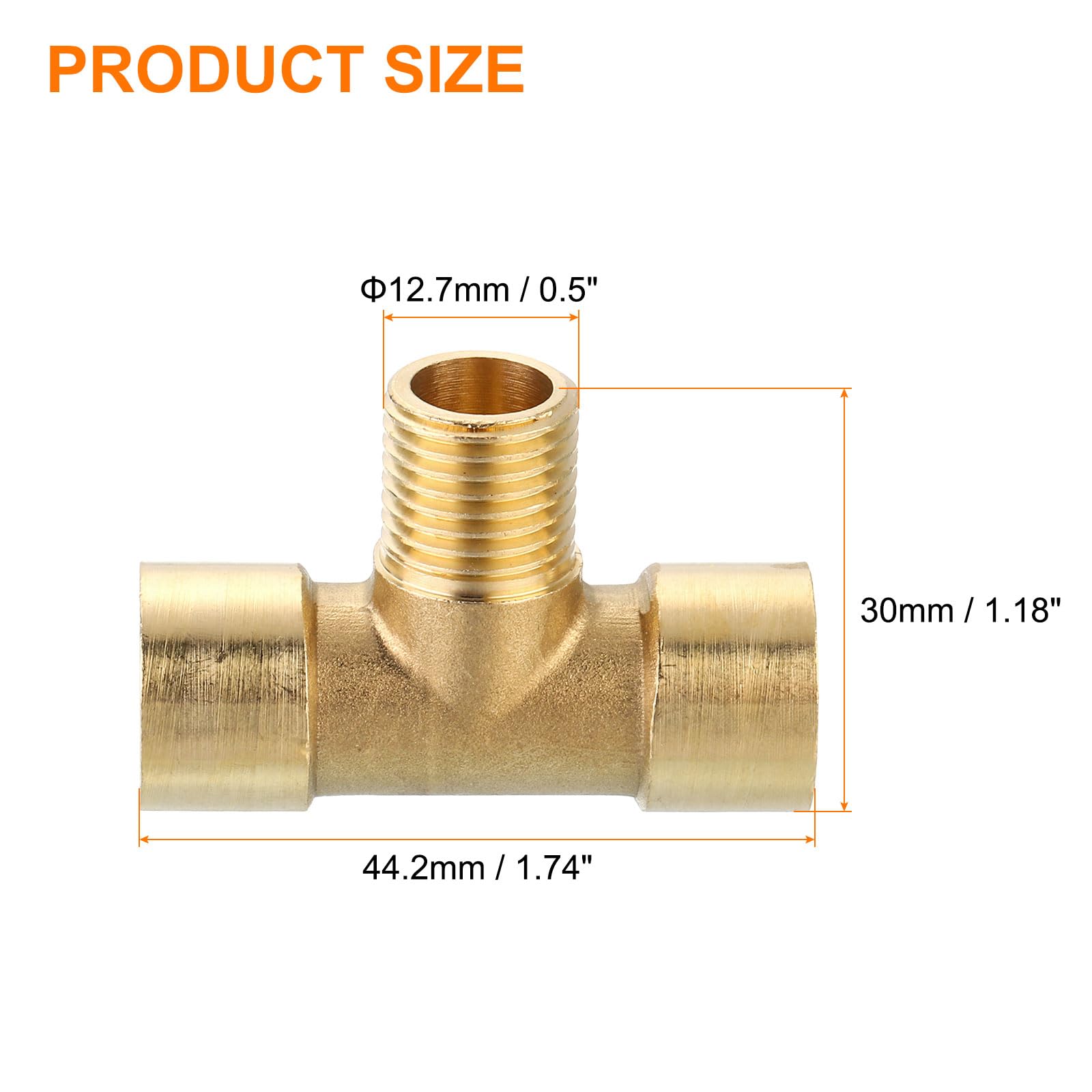 Raccords à Pousser OD 6mm X 1/4" NPT - Lot De 5 Pour Système Pneumatique - Laiton Nickelé