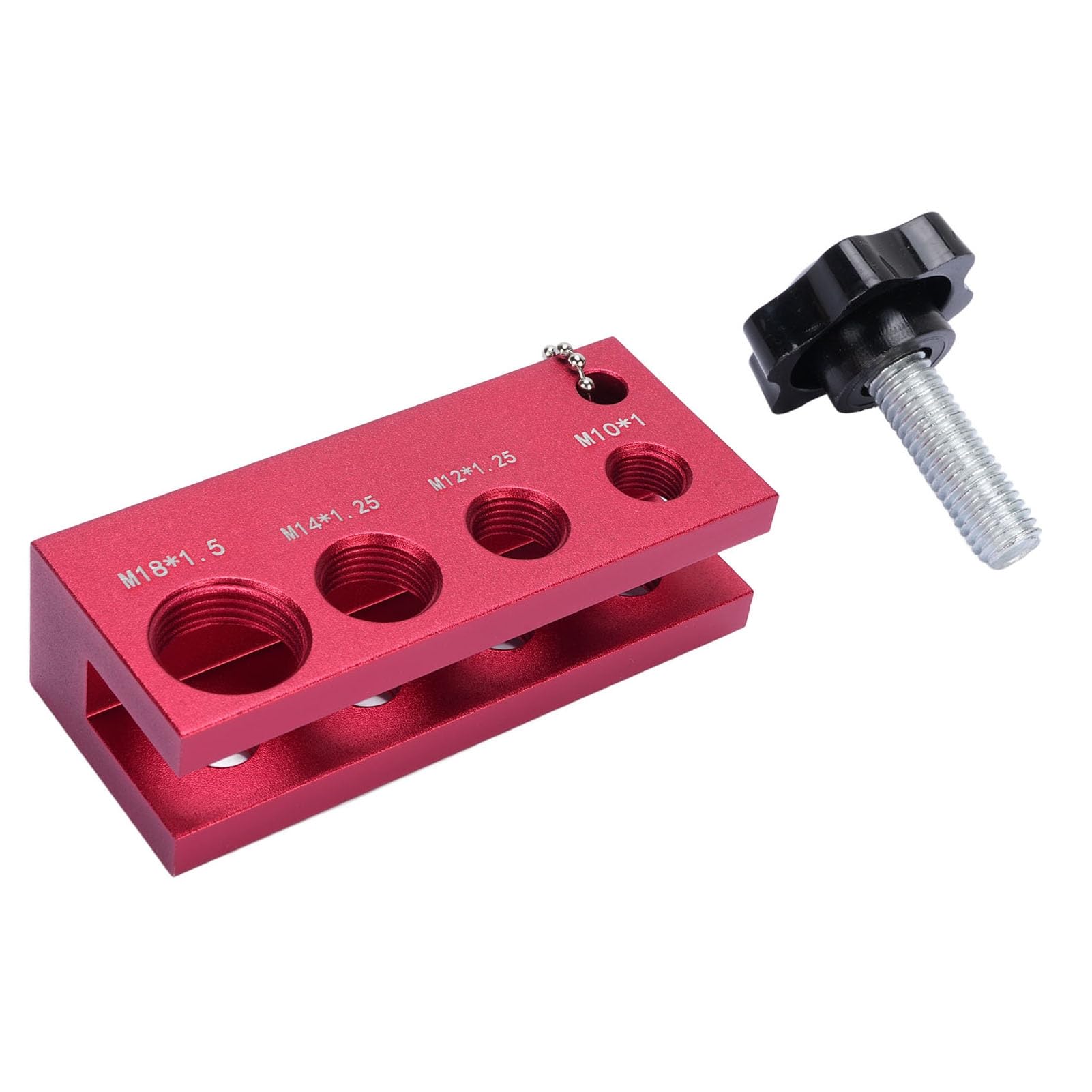 Wakects Herramienta de Ajuste de Bujías, Calibrador de Bujías, de Aluminio, Fácil de Usar, Precisa, Compacta, Ligera, con Textura Mate, para de 10 Mm, 12 Mm, 14 y 18 (Rojo)