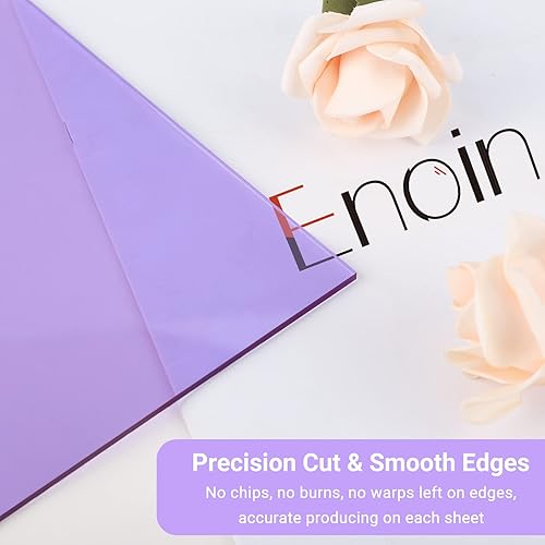 Miniatura 4 de Enoin 1 paquete de 12 x 12 pulgadas de acrílico translúcido naranja  plexiglás hoja de 0.118 pulgadas 18 de grosor, hoja de plástico de color para