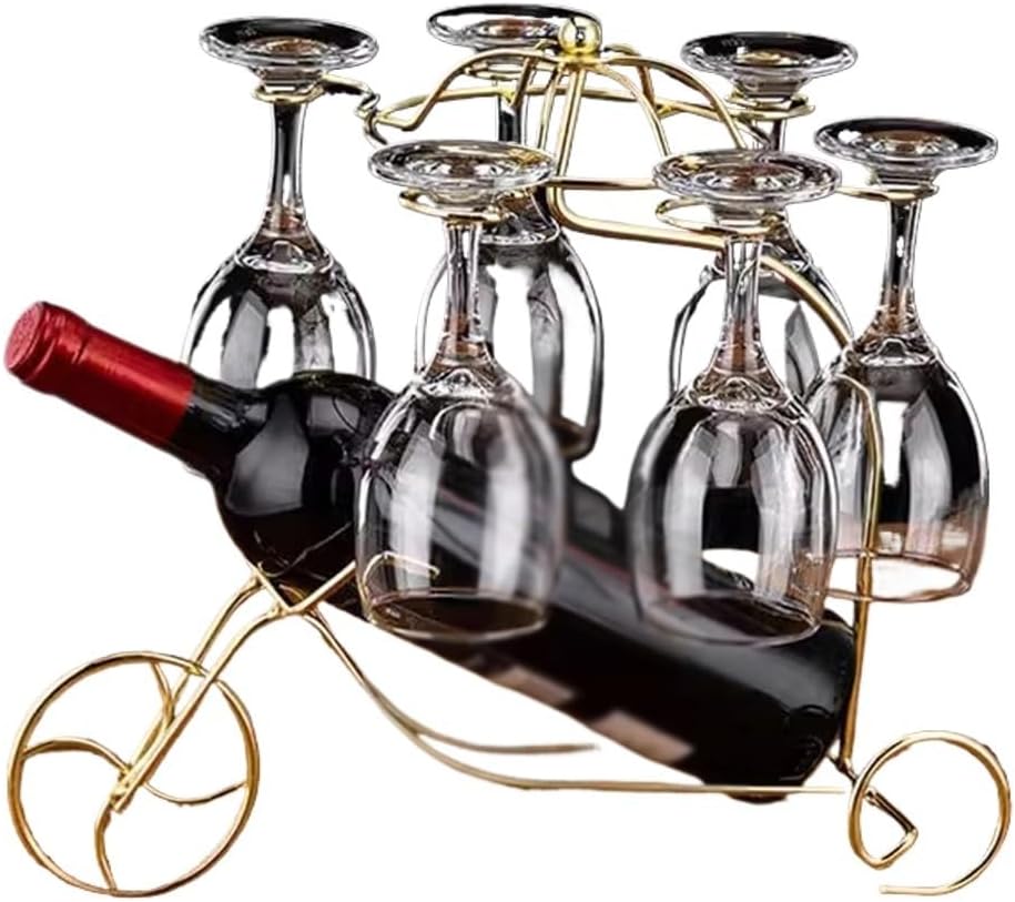Red Wine Rack Ornaments Tall Glass Display Living Room Inverted