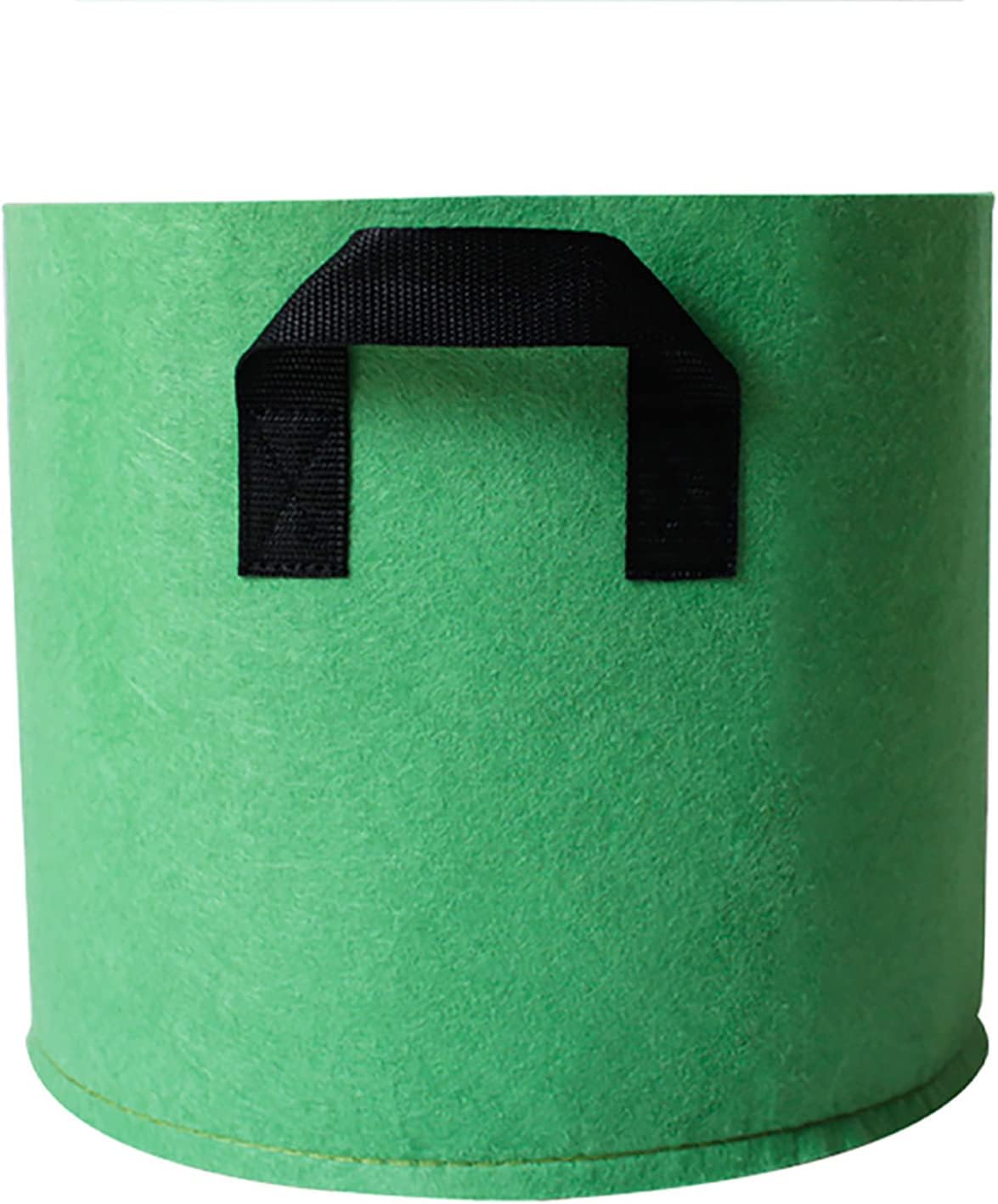 Macetas de tela no tejida gruesas con asas de costura duraderas en forma de X, maceta inteligente de tela extra 【125 galones verde】