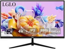 Tela Ultra HD de 27 polegadas com taxas de atualização 4K/2K versáteis, tecnologia IPS, estética sem moldura, suporte HDR400, cobertura 99% sRGB, perfeita para criativos e jogadores, com opções