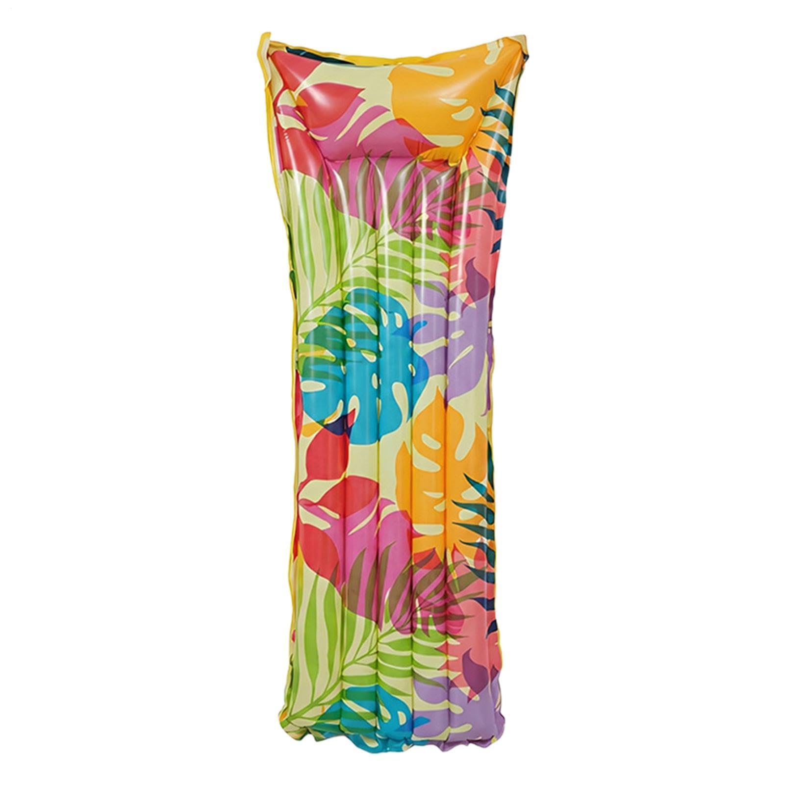 Pool Lounger Ergonomic Anti Tip Inflating Bed 69.7x24.4 Inches