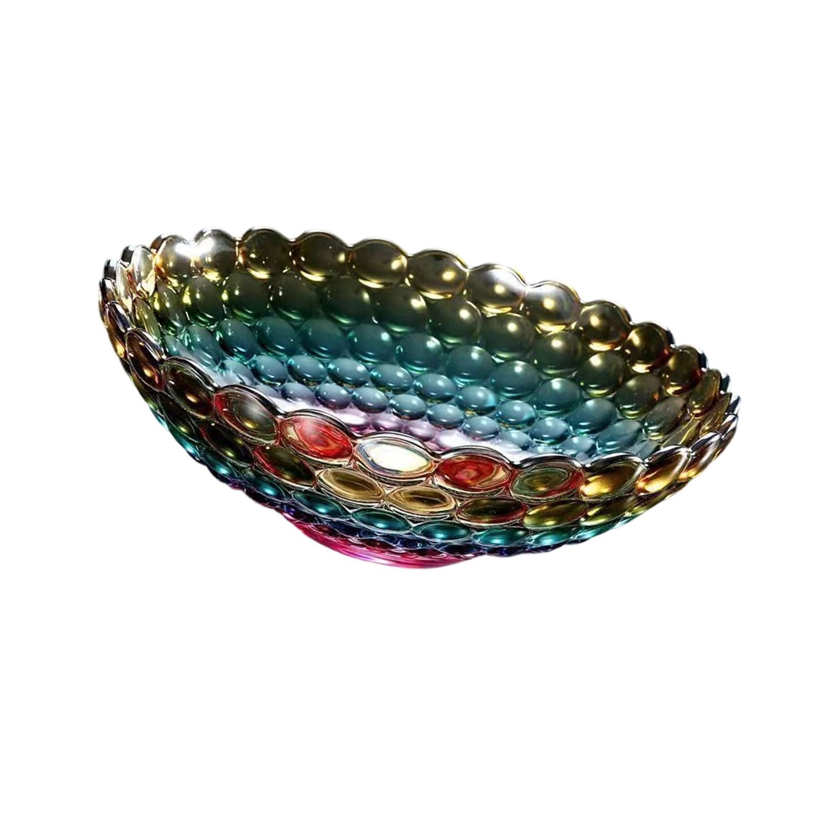 NVOQILIN Sturdy Glass Fruit Bowl Large Capacity Ideal for Parties Home Decoration and Snacks Display Glass Snacks Bowl Large Capacity Stable Base Ideal for Fruits Candies and Nut for Parties and Home