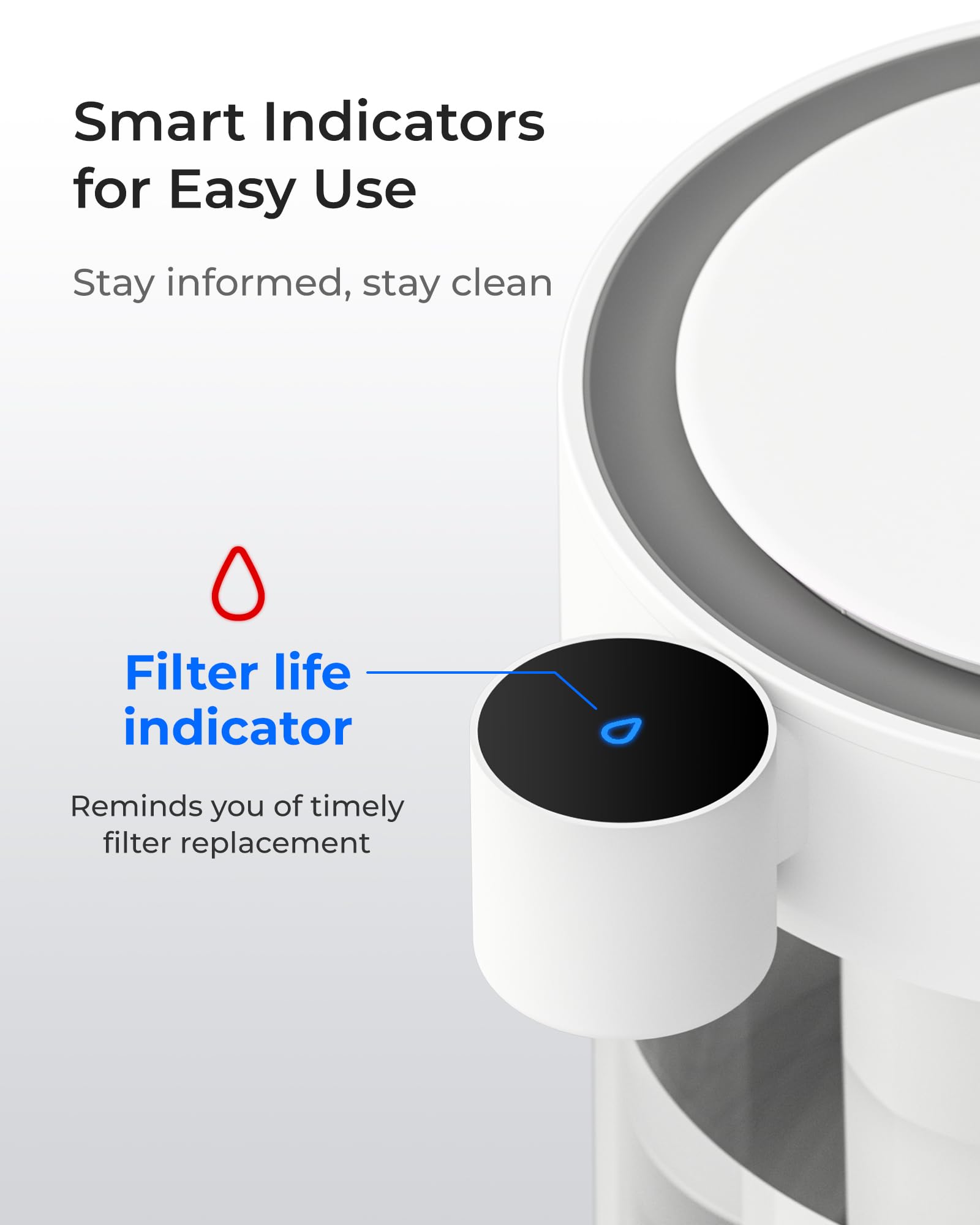 Waterdrop WD-EWFLY Ersatzfilter für Waterdrop Wiederaufladbarer Wasserenthärter Dispenser, WD-ED11W, WD-ED12W, WD-ED21W, WD-ED09W, Halten bis zu 3 Monate, 3 Pack