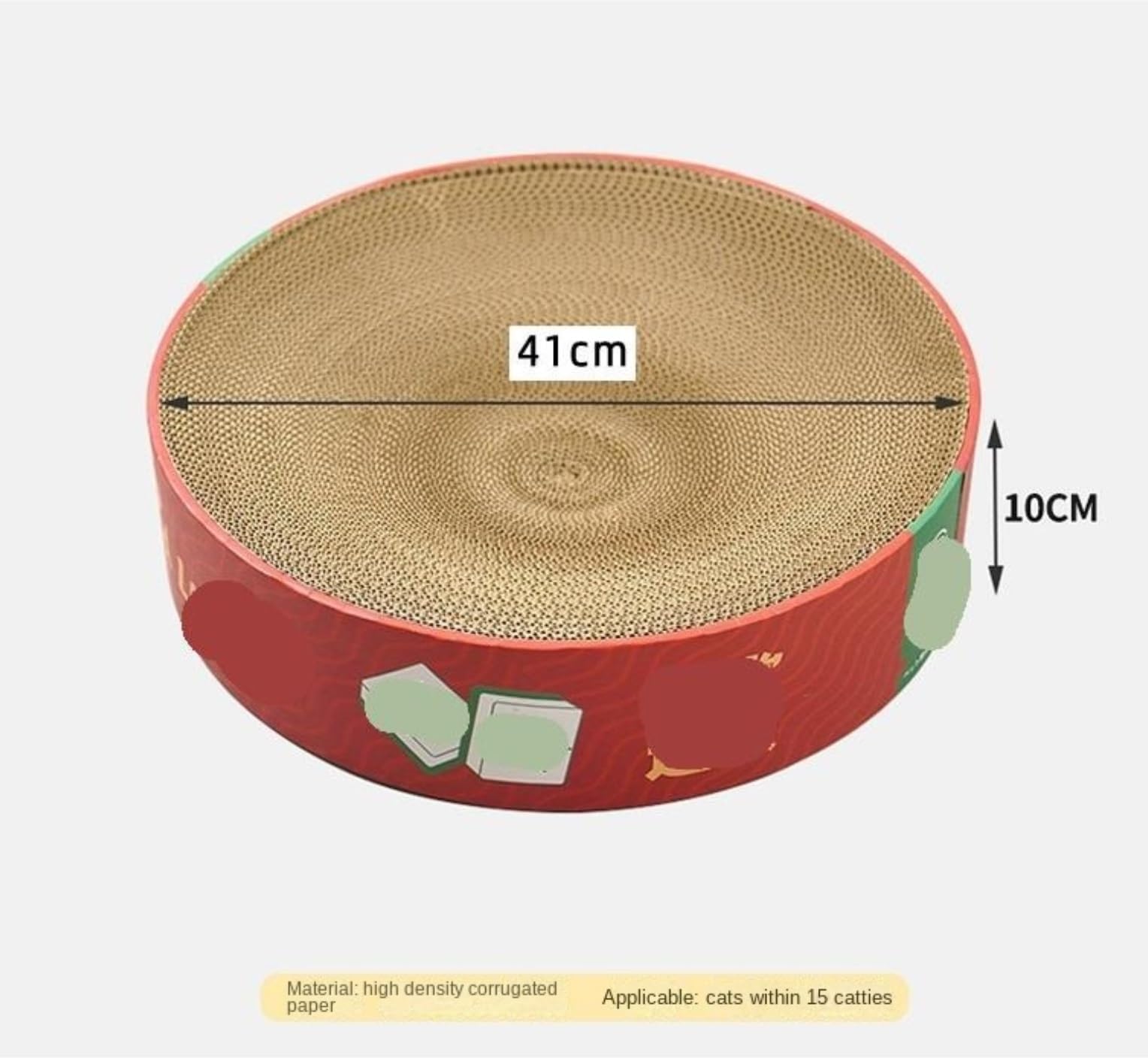 Kratzbaum aus Karton, 2-in-1-Kratzbaum für Katzen, ovale Kratzschüssel für den Innenbereich, C2-in-1-Kratzbaum für Katzen, ovale Kratzschüssel für die Innenkatze, rundes Kratzbrett für Katze