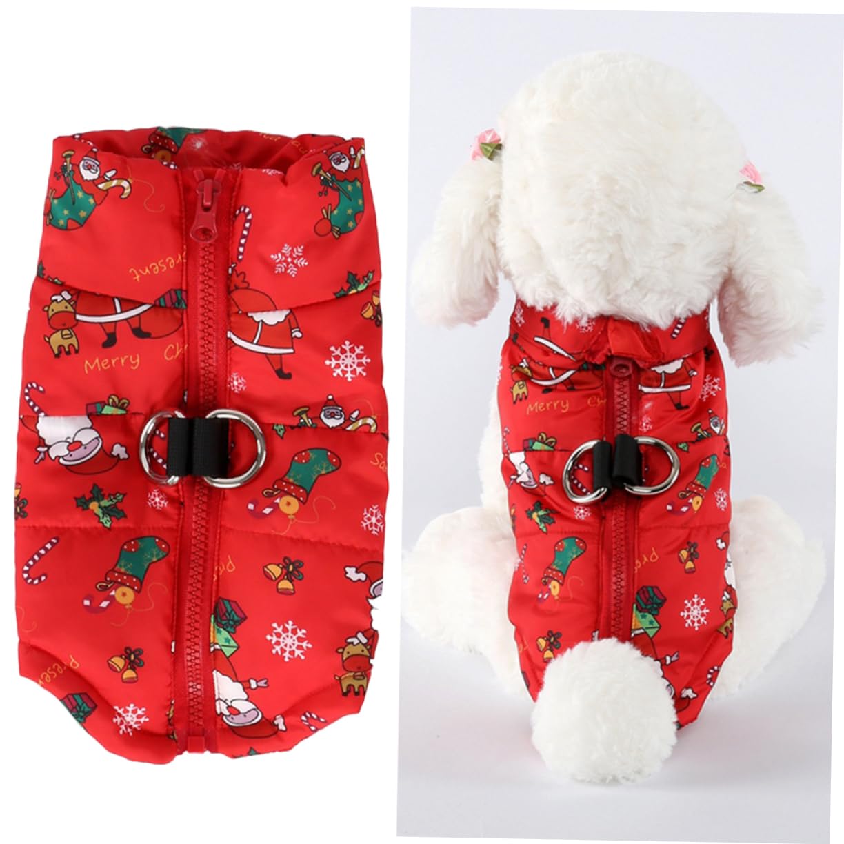 minkissy 3 Piezas Ropa de Traje de Nieve para Mascotas Chaleco Abrigo de Perro Chamarra para Perro con Estampado de Estrellas protección contra la Nieve Chaqueta Abrigo de algodón