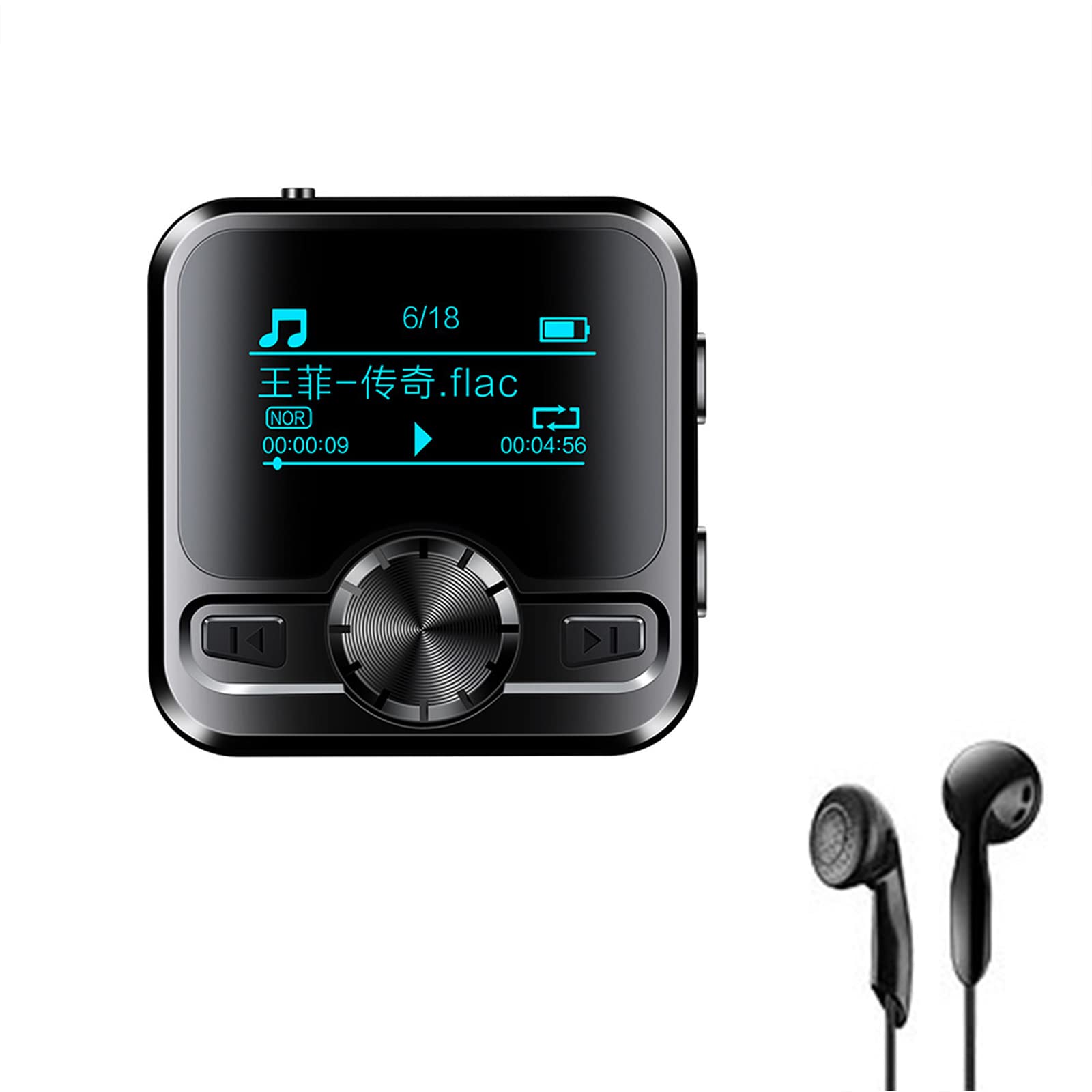 Bluetooth Sport HIFI Odtwarzacz MP3 Dyktafon IPX6 Zero hałasu z e-bookiem Wzmacniacz radiowy FM 1.1 cala Wyświetlacz,4GB