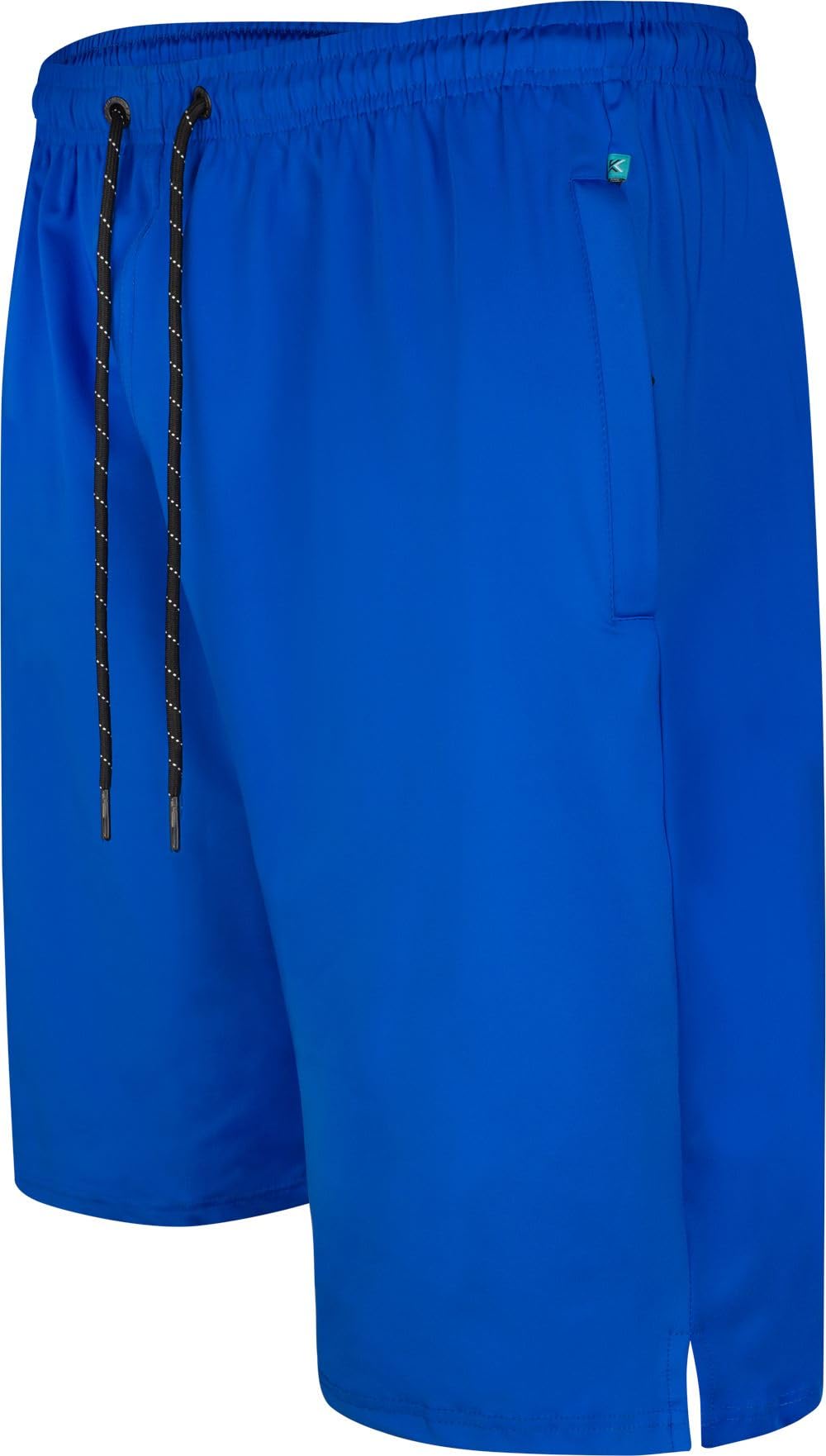 Kam Men's Blue Sports Shorts Elasticated Waist Drawstring Stretch Running Fitness Plus Size 2XL-8Xl Ap004 (Uk, Alpha, 8XL, Plus, Regular, Royal )