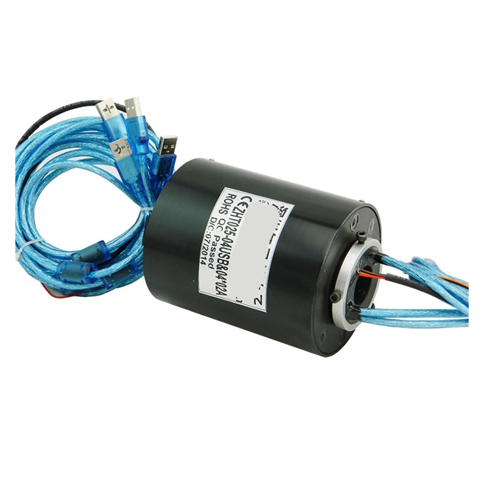 ZHT025-04U&06 * 2A Anillo colector conductor de eje hueco de 16 vías U3.0 anillo colector de orificio pasante de transmisión de alta velocidad industrial