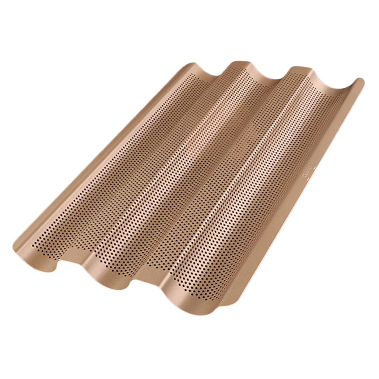 STOBAZA Nonstick French Bread Pan 3-slot Baking Mold Heavy Duty for Baguette Sturdy Bread Loaf Pans Lid