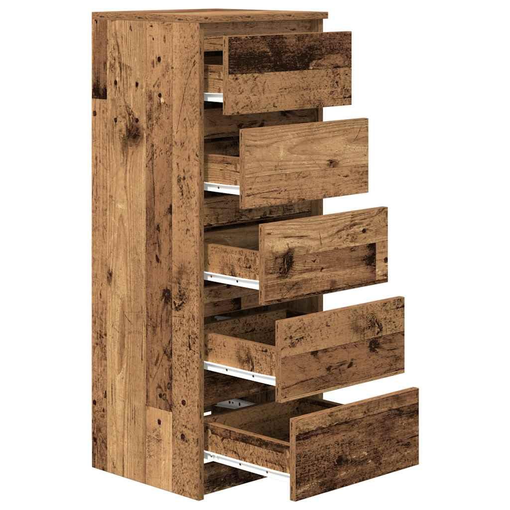 vidaXL Credenza con Cassetti Legno Antico 37,5x35x99 cm in Truciolato, armadietto, Armadio credenza, Armadio corridoio, Armadio Buffet, Armadio Cucina