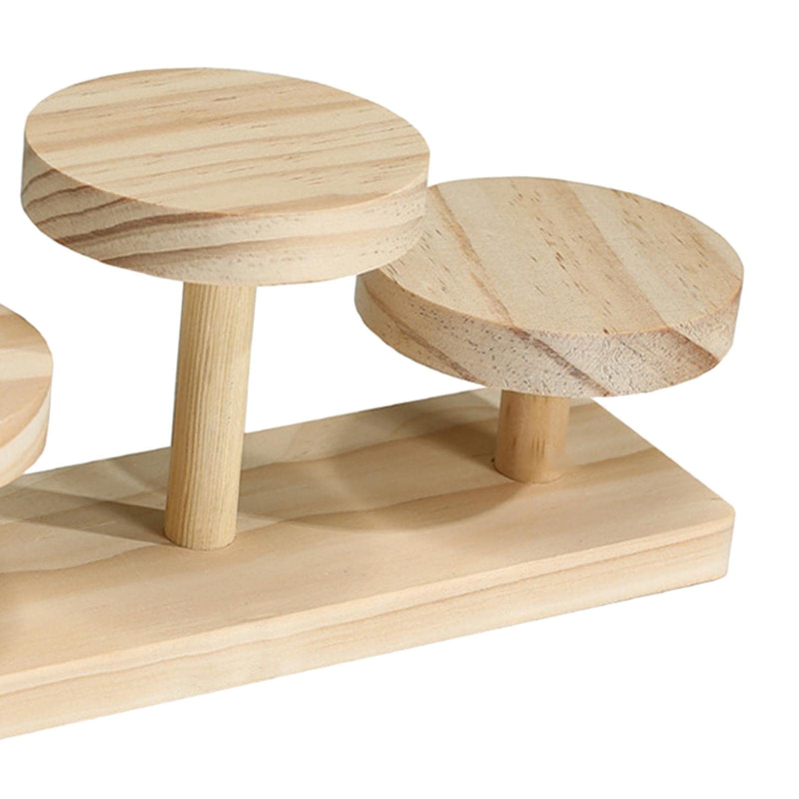 Juego de 3 elevadores de exhibición de madera para joyas, figuras, gafas, estilo B, estilo B
