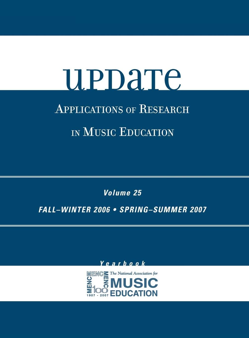 Update: Applications of Research in Music Education, livre annuel pédagogie