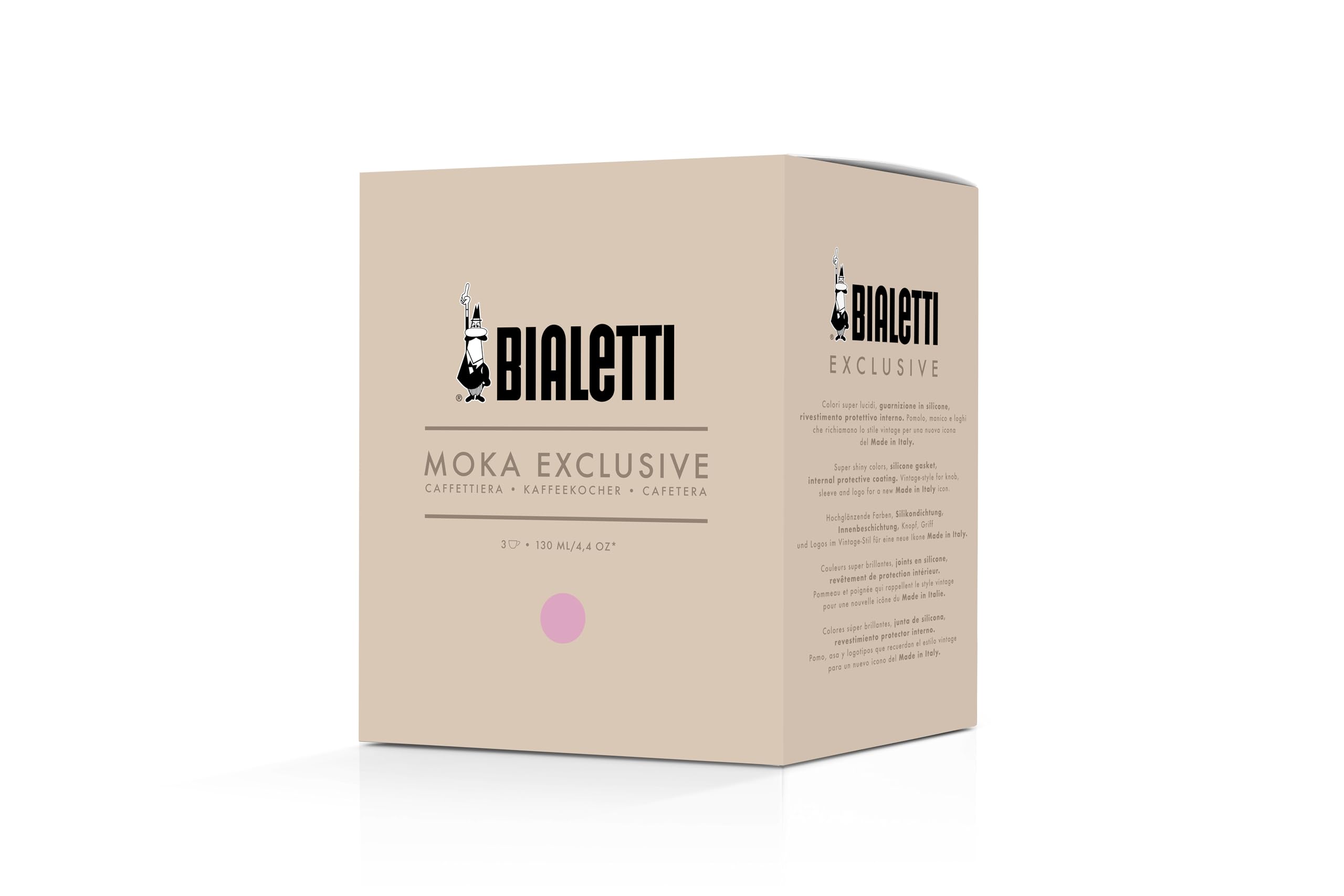 Bialetti Moka Exclusive 3 Tassen rose