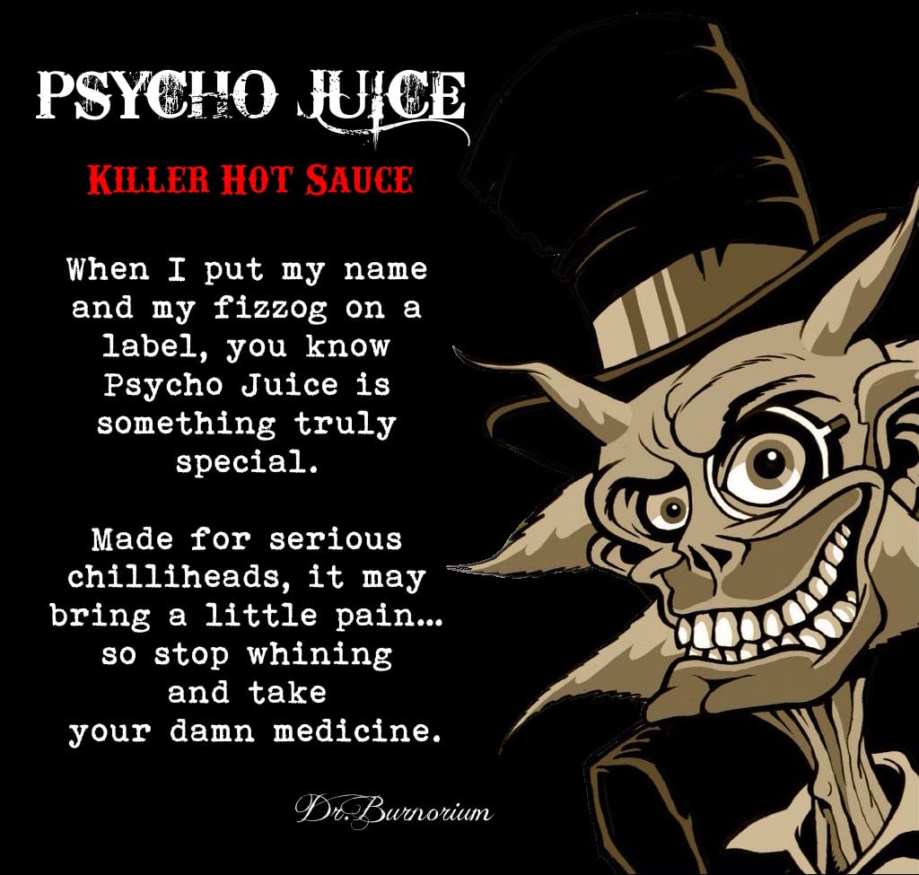 Psycho Juice Chipotle Ghost Pepper - Salsa Molto Piccante Al Peperoncino Naga Jolokia e Chipotle