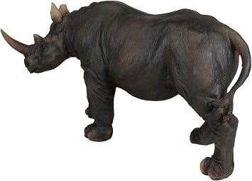 Ebros Gift Realistic African Safari Grasslands Majestic Rhinoceros Wild Beast Decorative Figurine 11 Long Pachyderm Rhino Statue Endangered Wildlife Animal Decor Sculpture