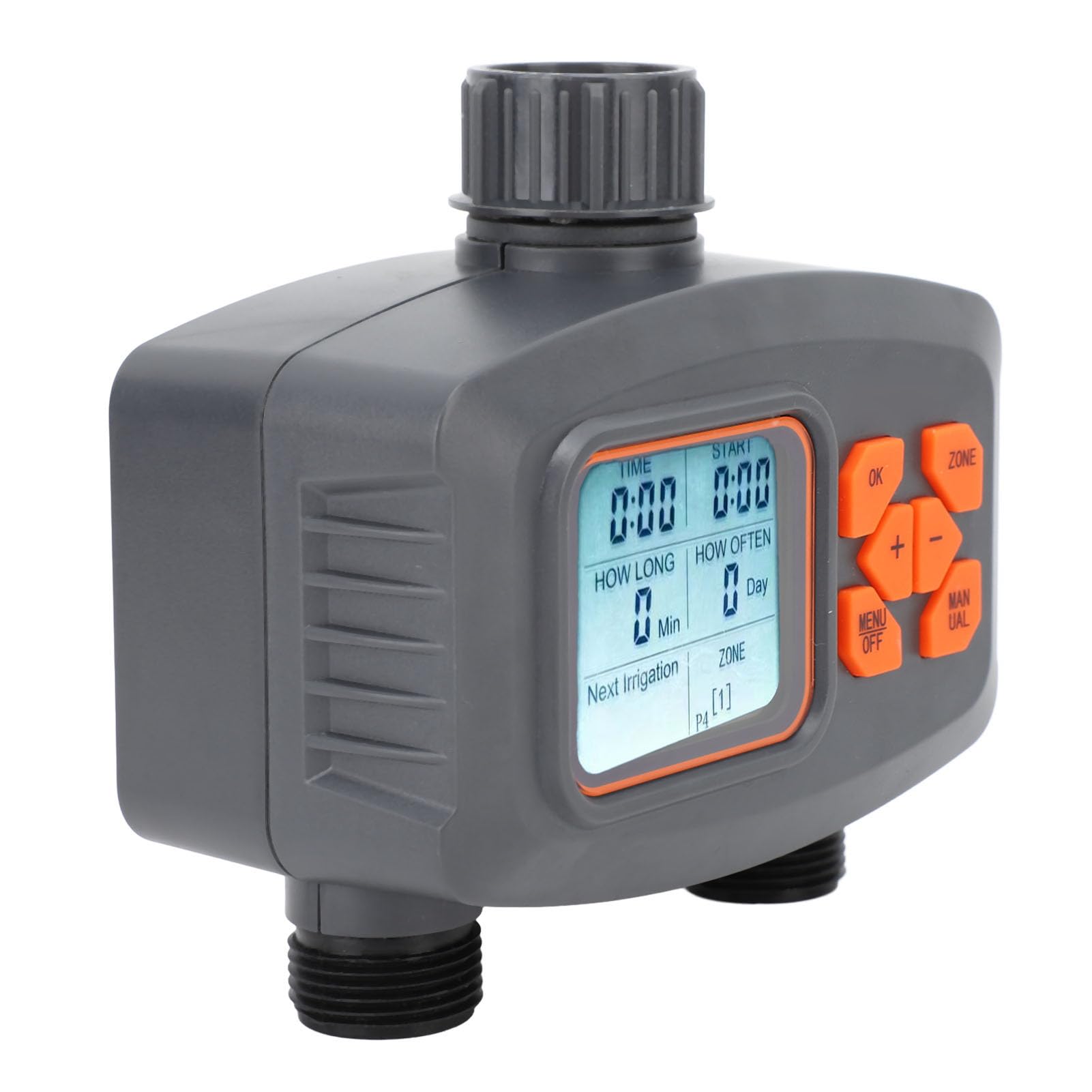 Timer per Acqua per Tubo da Giardino, Timer Digitale per Rubinetto del Tubo Flessibile a 2 Uscite Timer Manuale per Tubo 'acqua per Irrigazione per Prato da Giardino
