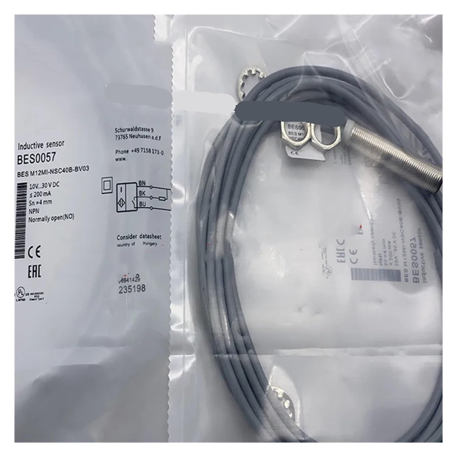 NACODLUL 3Pcs Inductive Sensor M12MI-NOC40B-BP03