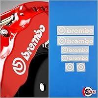 Vista 1 de R&G Brembo - Combo de calcomanías para frenos de pistón de 6 y 4 pistones, juego de 6 calcomanías de alta temperatura + instrucciones + solución