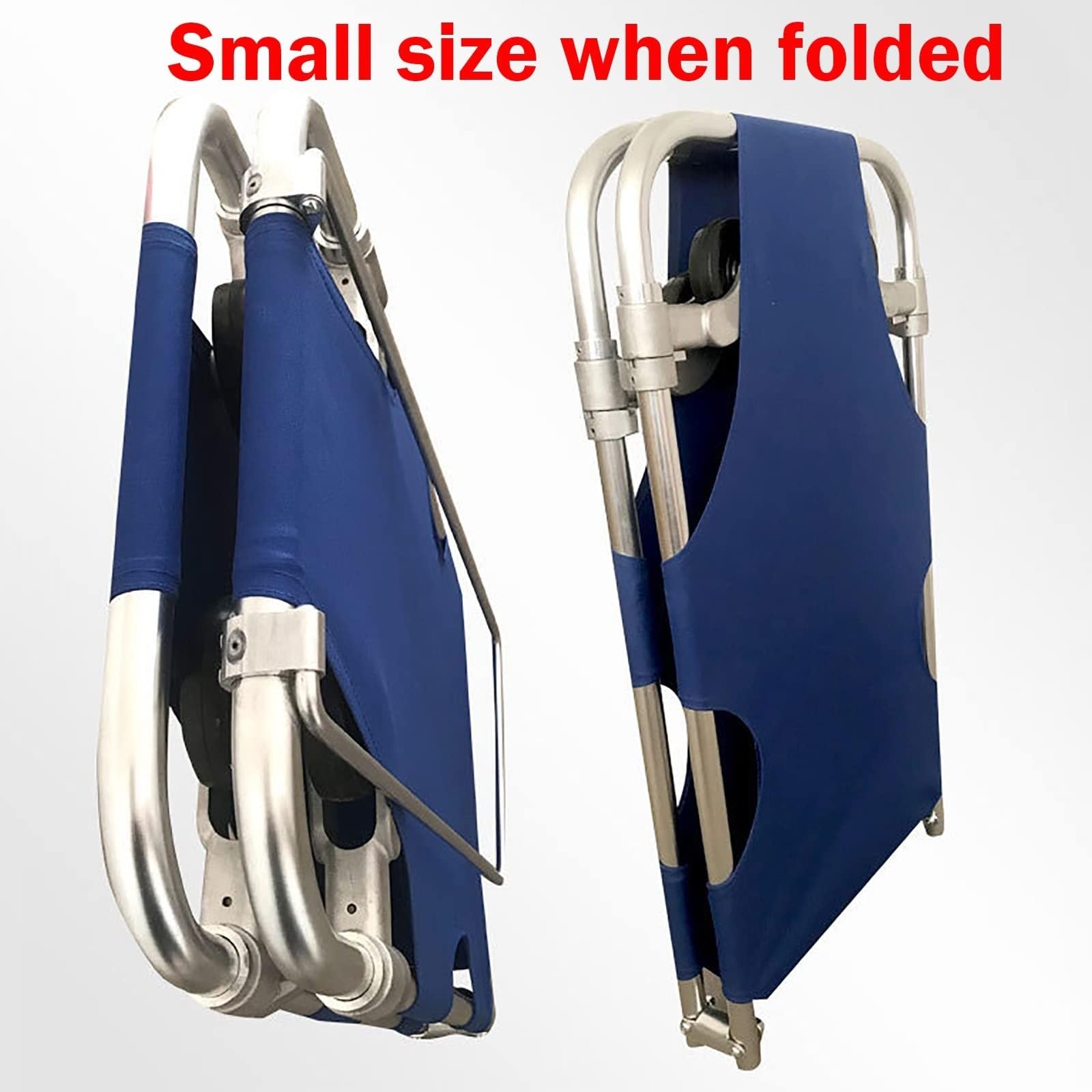 Civière Médicale Civière pliable, civière médicale, civière d'urgence avec 4 roues et ceinture de sécurité, civières et brancards, civière d'ambulance, capacité de charge de 220 lb