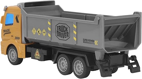 Miniatura 6 de Camión volquete de tracción hacia atrás, juguete seguro de ABS de aspecto vivo, diversión educativa para regalo de cumpleaños (caja de color),