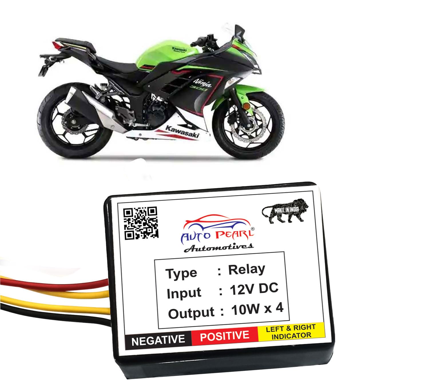 Auto Pearl Multimode Bike Hazard Flasher, Waterproof Front, Rear