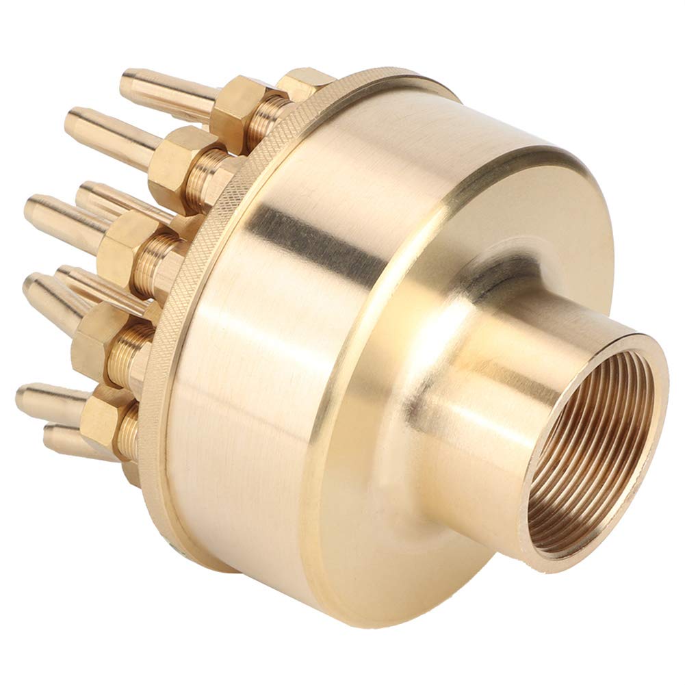 Yuecoom Fountain Nozzle Brass 3 Layers Adjustable Watering Sprayer, Pond Sprinkle Jet Head 1.5inch DN40 G1?1/2inch