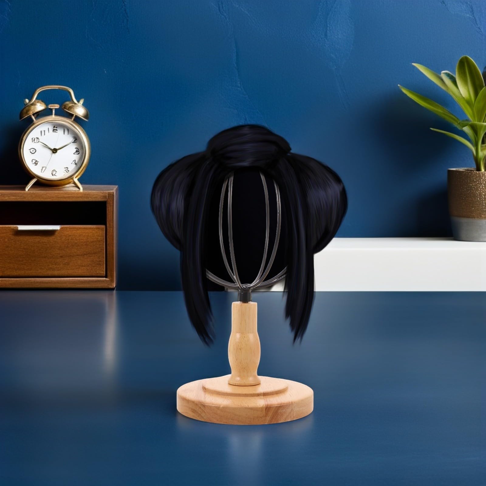 ABOOFAN Espositore con Base in Legno Smontabile in Ferro per Cappelli