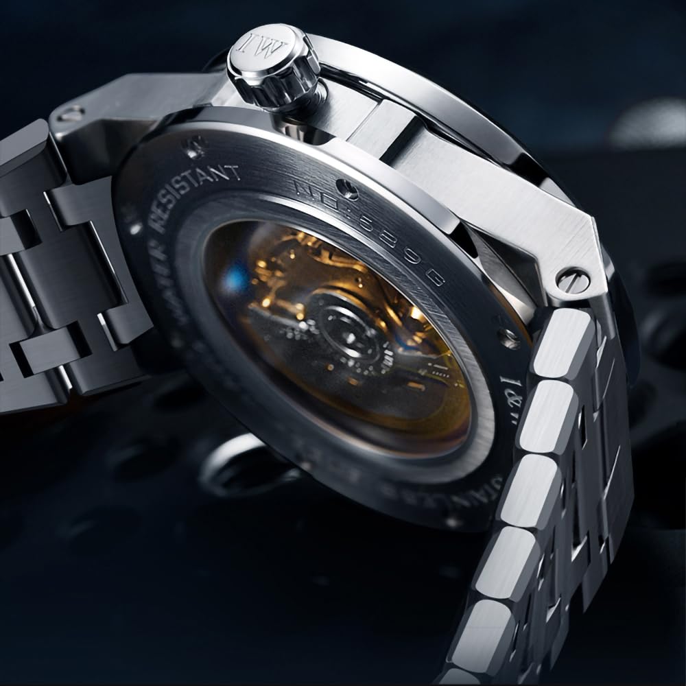 TEINTOP I&W Automatik Uhr Herren Mechanische Uhren Japanische Bewegung Stahlarmband Armbanduhren
