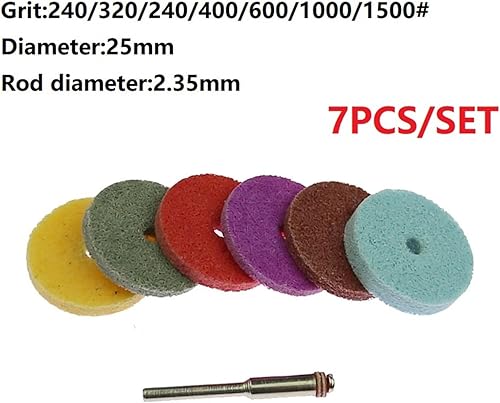 Miniatura 4 de 6 unids muela de fibra de nylon punto abrasivo en forma de T Pulido Rotay Herramientas Lixadeira Herramientas Ferramentas Carpintaria