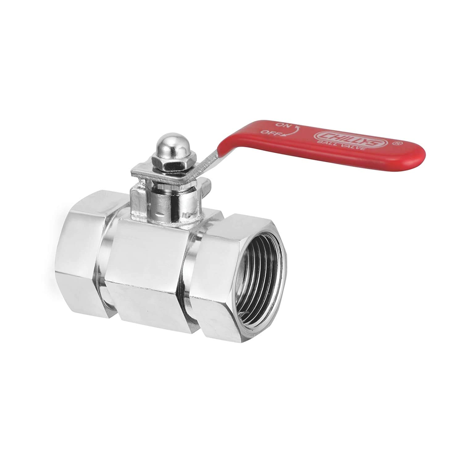 CHILLY-S Ball Valve with Extra Heavy Duty Brass Forged Body, Brass Ball Inside, Chrome Plated and Steel Handle 3/4" (20mm X 20mm) (B08WRVY8BZ) Amazon Price History, Amazon Price Tracker