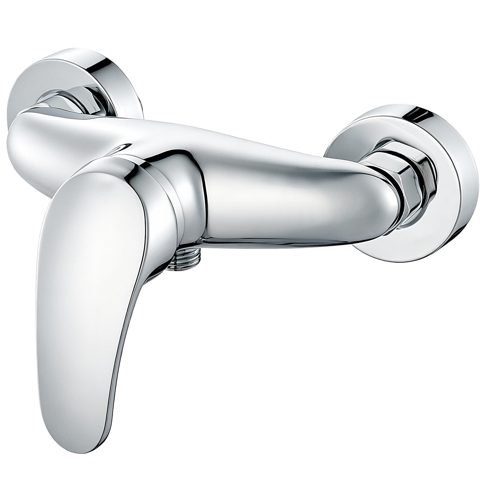 Hapilife Shower Mixer Valve Wall Mounted Shower Mixer Taps Bar Chrome Shower Faucet Single Lever G1/2" Down Outlet Exposed Bathroom Shower Bar Modern