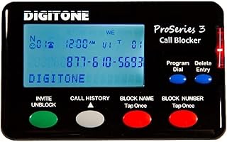 Digitone ProSeries Call Blocker Powerful Up-to-Date Blocking for Existing Landline Phones - Easy Setup One Button Blocking of RoboCalls. Auto Blocks SPAM, Millions of Fake Names & Numbers