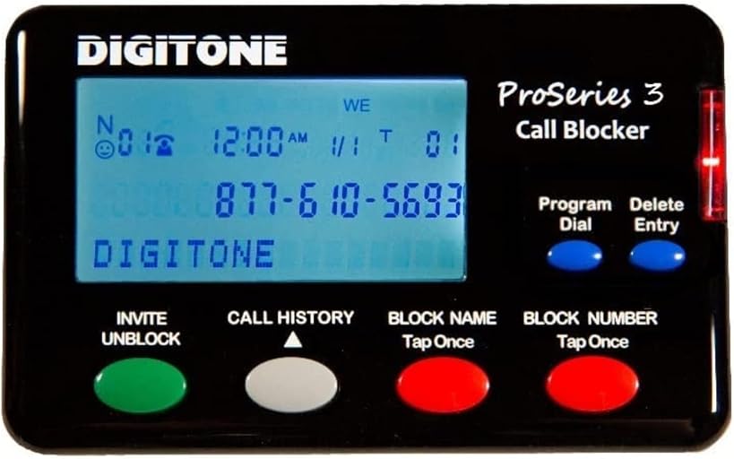Digitone ProSeries 3 Call Blocker Automatic SPAM Blocking for Landline Phones - Easy Setup One Button Blocking of RoboCalls