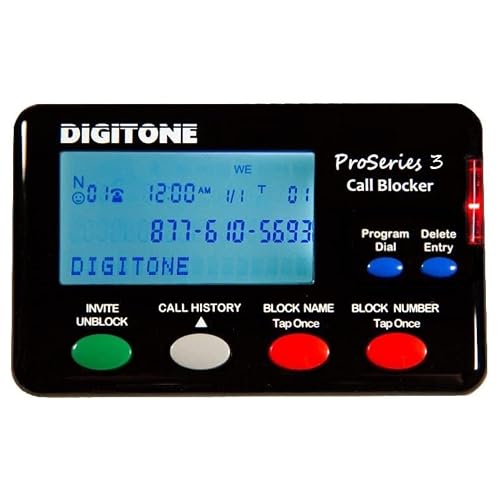 Digitone ProSeries 3 Call Blocker Automatic SPAM Blocking for Landline Phones - Easy Setup One Button Blocking of RoboCalls
