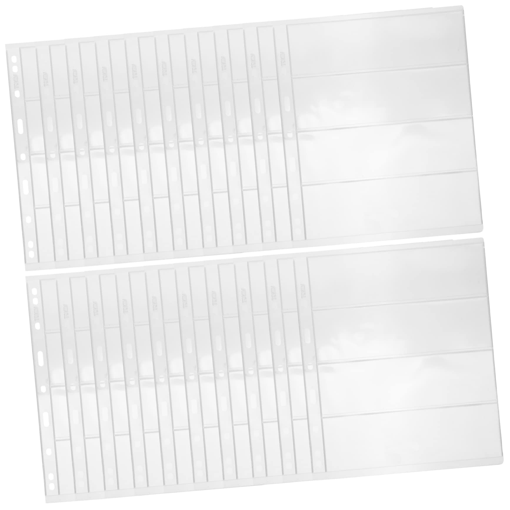 Pages de Timbres Pvc 20 Feuilles pour Classeur D'album