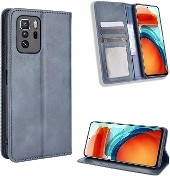 Jielangxin Keji Case for Xiaomi Poco X3 GT Case Cover,Case for Xiaomi Redmi Note 10 Pro 5G / Poco X3 GT Case PU Leather flip Cover Blue