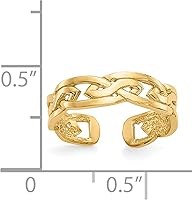 Vista 5 de Anillo de dedo del pie tejido de oro amarillo de 14 quilates - Jewelry By Sweet Pea, Metal