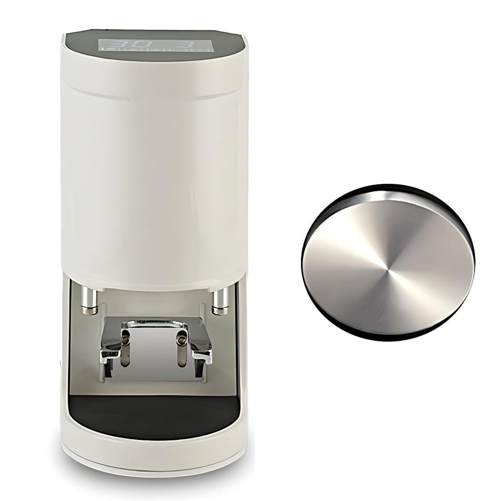 Pressino automatico per caffè elettrico con pressione regolabile e tempi di pressione per preparazione espresso